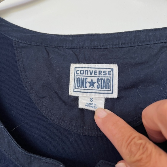 Converse One Star Navy Blue Shirt Dress Size S - Picture 12 of 12